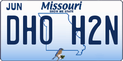 MO license plate DH0H2N