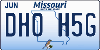 MO license plate DH0H5G