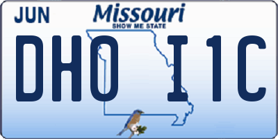 MO license plate DH0I1C