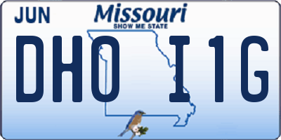 MO license plate DH0I1G