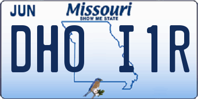 MO license plate DH0I1R