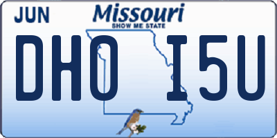 MO license plate DH0I5U