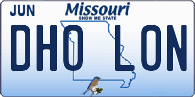 MO license plate DH0L0N