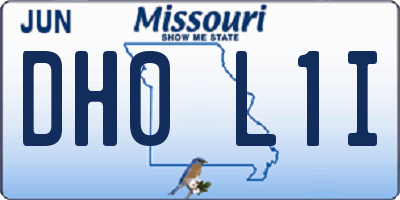 MO license plate DH0L1I