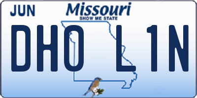 MO license plate DH0L1N