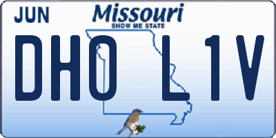 MO license plate DH0L1V