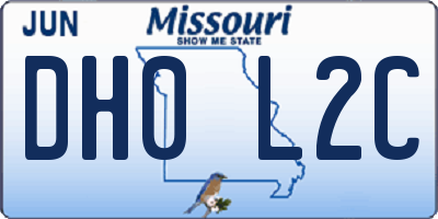 MO license plate DH0L2C