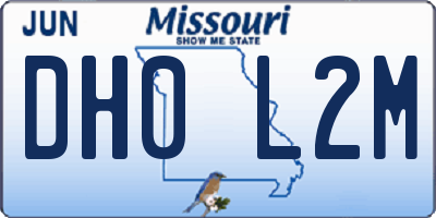 MO license plate DH0L2M