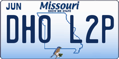 MO license plate DH0L2P