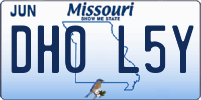 MO license plate DH0L5Y