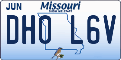 MO license plate DH0L6V
