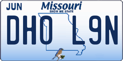 MO license plate DH0L9N