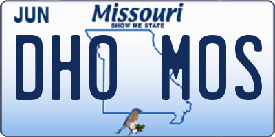 MO license plate DH0M0S