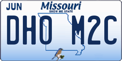 MO license plate DH0M2C