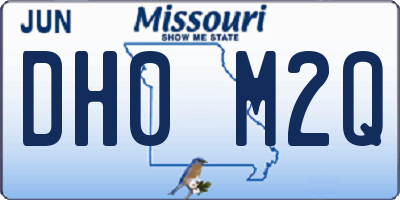 MO license plate DH0M2Q