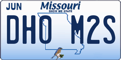 MO license plate DH0M2S