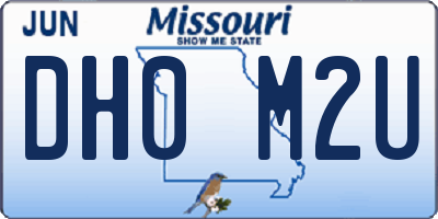 MO license plate DH0M2U