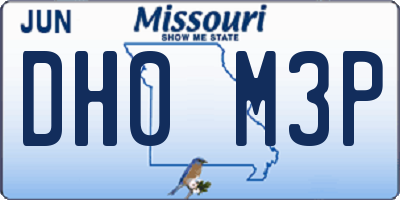 MO license plate DH0M3P