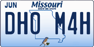 MO license plate DH0M4H
