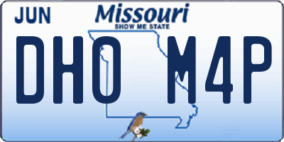 MO license plate DH0M4P