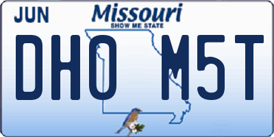 MO license plate DH0M5T