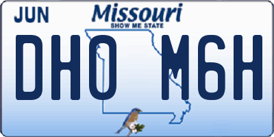 MO license plate DH0M6H