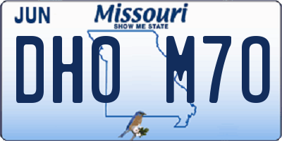 MO license plate DH0M7O
