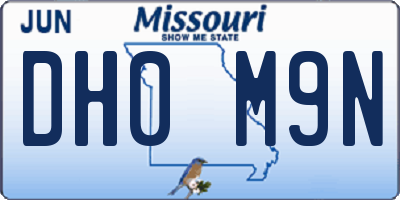 MO license plate DH0M9N