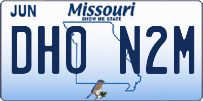 MO license plate DH0N2M