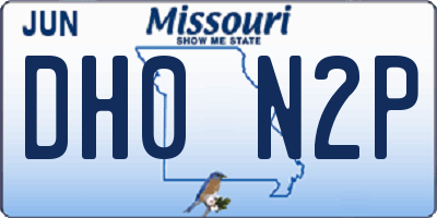 MO license plate DH0N2P
