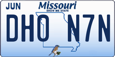 MO license plate DH0N7N