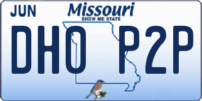 MO license plate DH0P2P