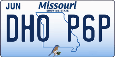 MO license plate DH0P6P