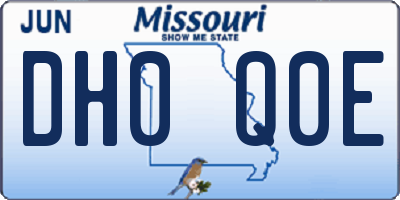 MO license plate DH0Q0E
