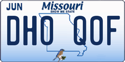 MO license plate DH0Q0F