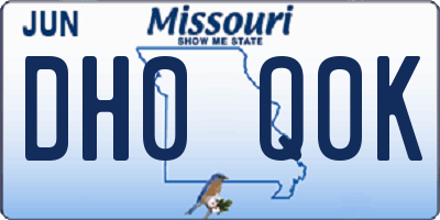 MO license plate DH0Q0K