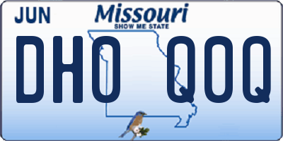 MO license plate DH0Q0Q