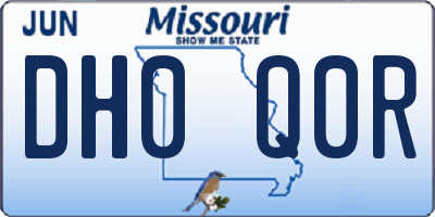 MO license plate DH0Q0R