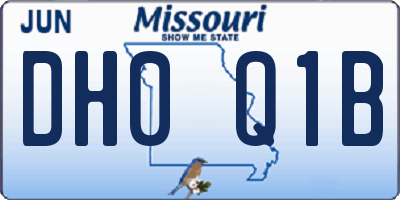 MO license plate DH0Q1B