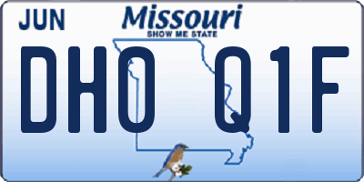 MO license plate DH0Q1F