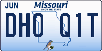 MO license plate DH0Q1T
