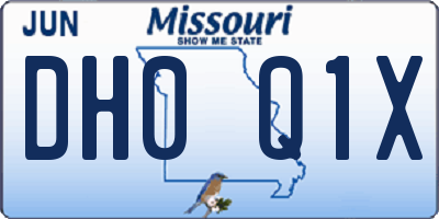 MO license plate DH0Q1X