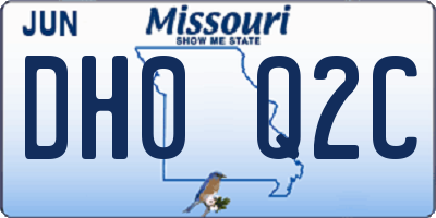 MO license plate DH0Q2C