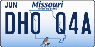 MO license plate DH0Q4A
