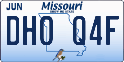 MO license plate DH0Q4F