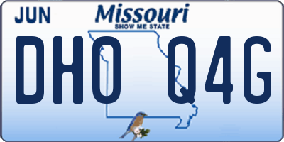 MO license plate DH0Q4G