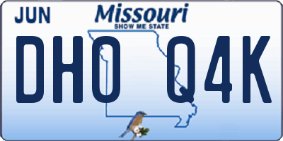 MO license plate DH0Q4K