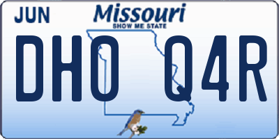 MO license plate DH0Q4R