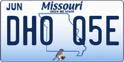 MO license plate DH0Q5E