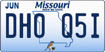 MO license plate DH0Q5I
